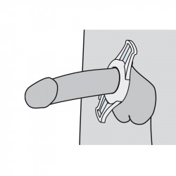 Anneau de constriction sur pénis pour maintenir l'érection en dehors du vacuum