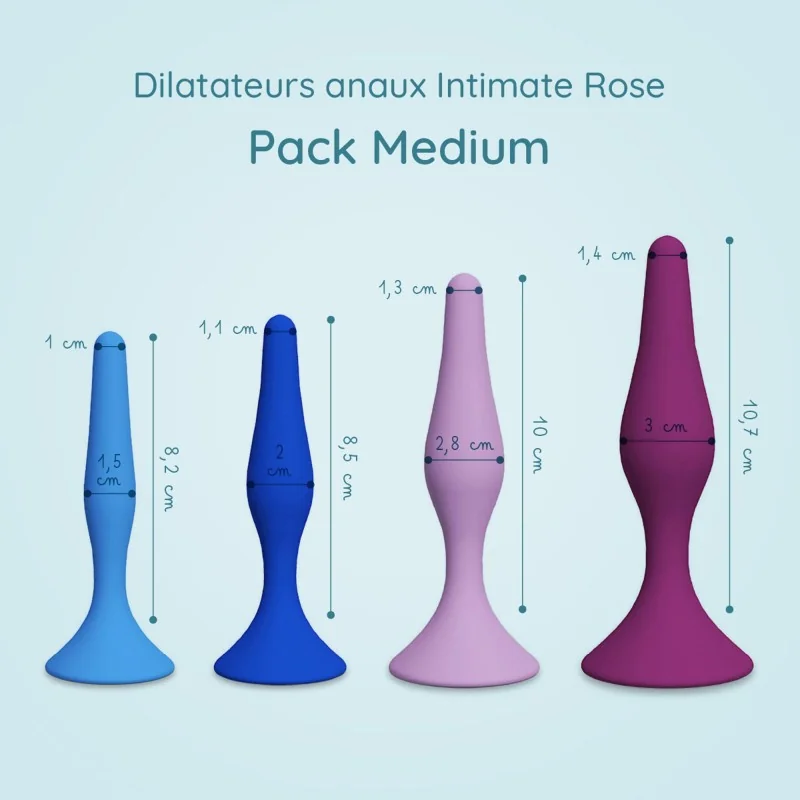 Pack dilatateurs anaux Intimate rose - Medium