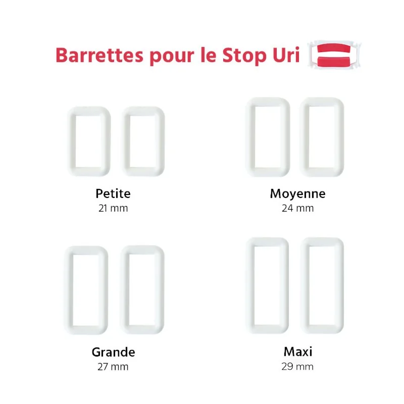 Lot de 2 barrettes pour Stop Uri